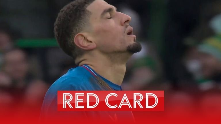 Balogun sees red for Rangers at Parkhead