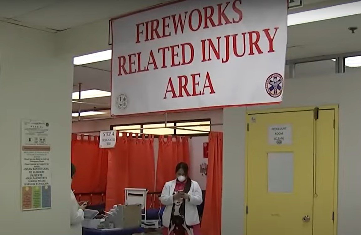 DOH reports 8 injured by fireworks on New Years Eve total now 115