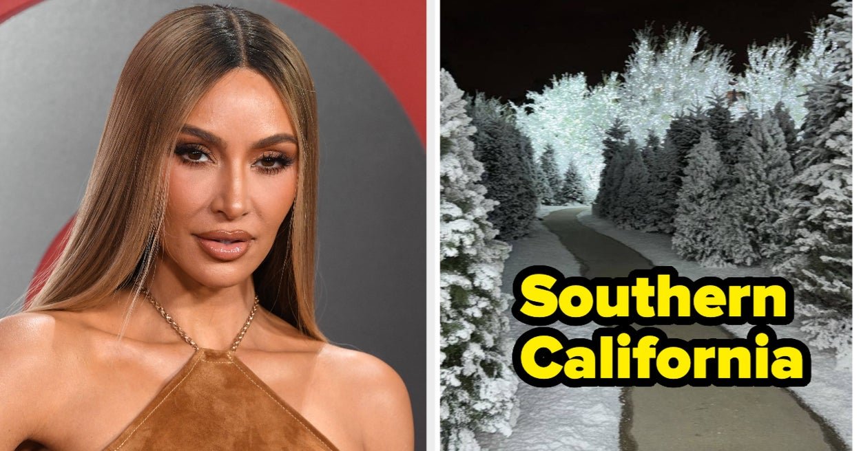 Kim Kardashian Creates Snow Covered California Oasis for Christmas