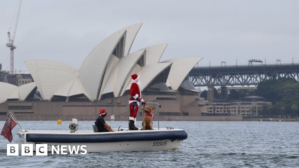 Midnight Mass, NFL and Santa runs: Pictures of Christmas around the world