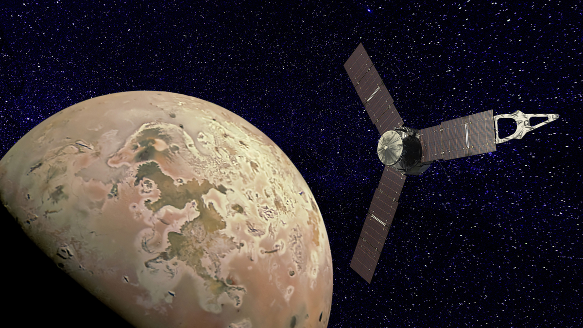 NASA’s Juno spacecraft will get its closest look yet at Jupiter’s moon Io on Dec. 30