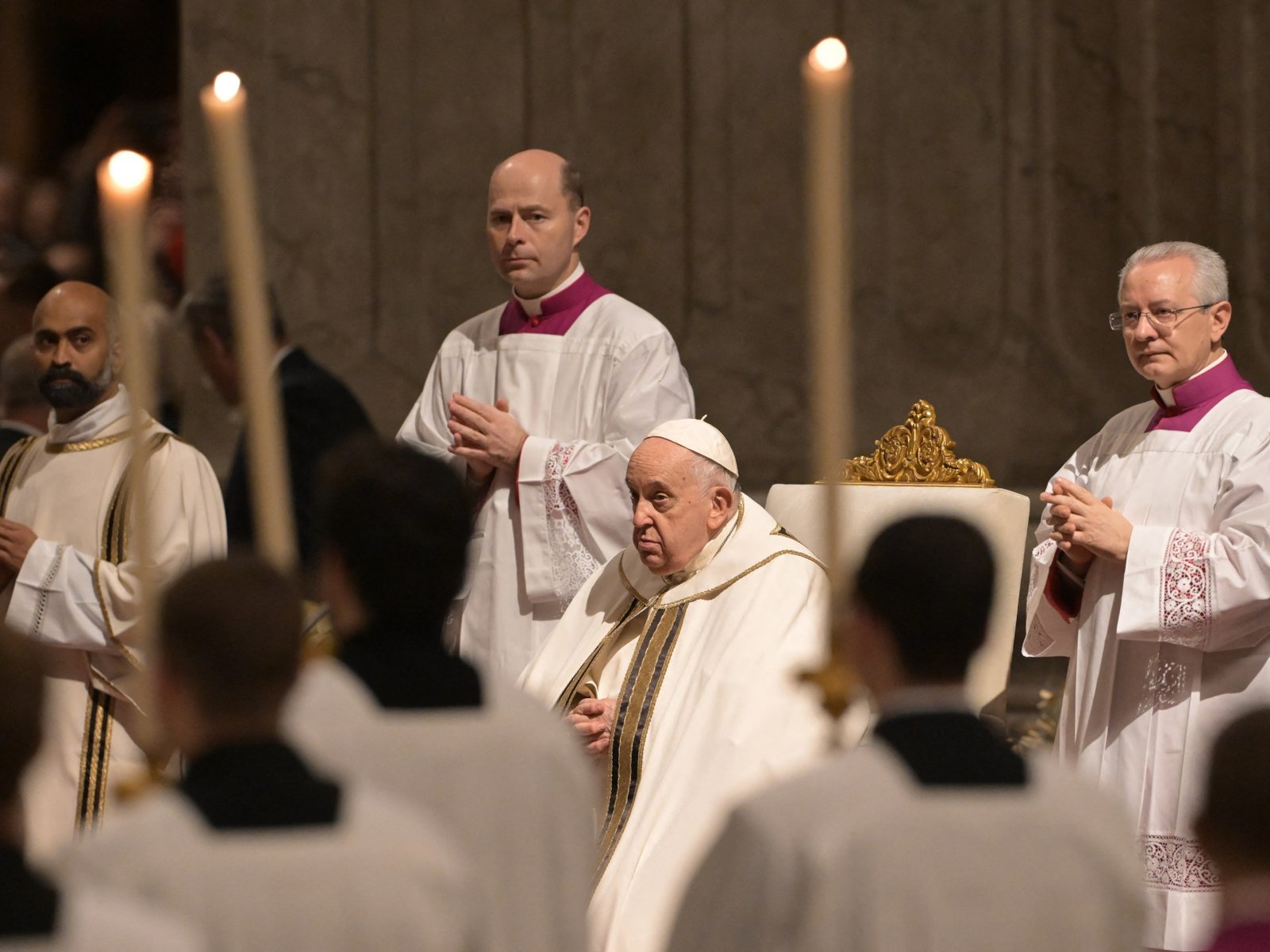 Our hearts in Bethlehem says Pope in Christmas Eve mass shadowed by war | Israel Palestine conflict News
