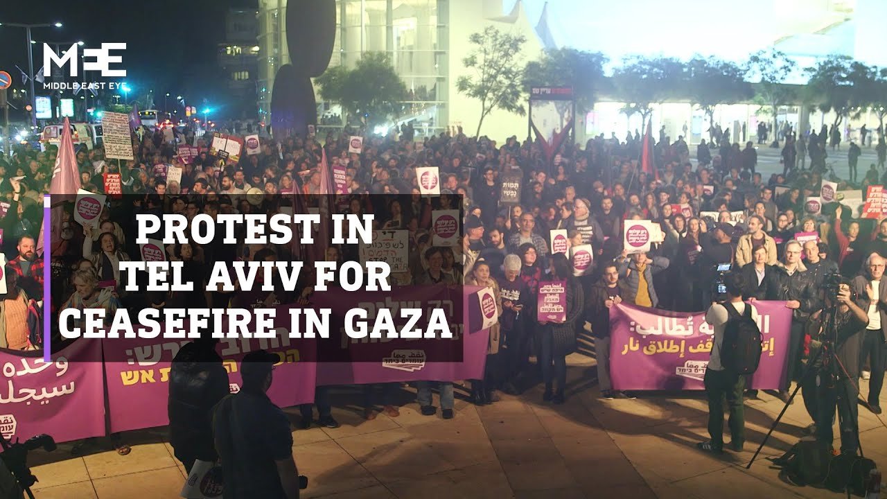 Protest in Tel Aviv for ceasefire in Gaza
