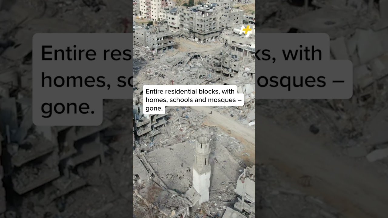 Watch how an entire city in Gaza is turned into ruins
