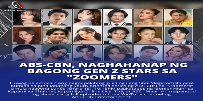 ABS-CBN Seeks Next Generation of Stars in Exciting Show “Zoomers”