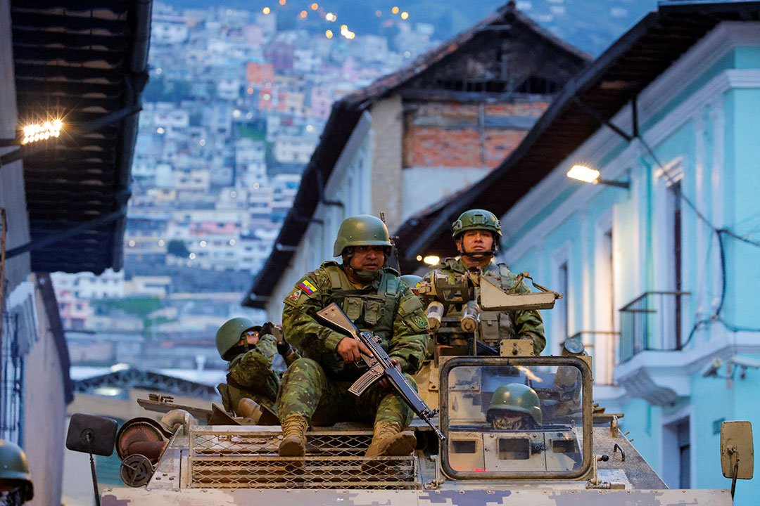 Armed men storm TV studio in Ecuador as violence escalates