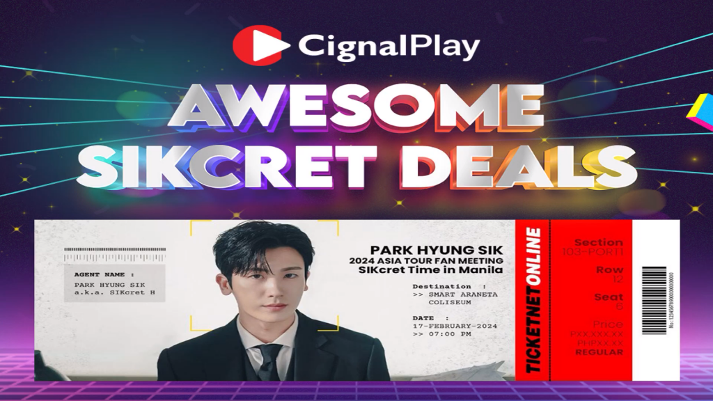 CIGNAL PLAY Exclusive Win Tickets to Park Hyungsik