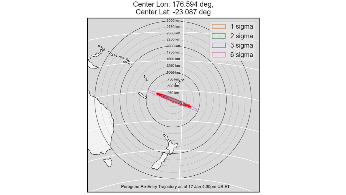 black and white diagram showing the southern pacific ocean with a patch highlighted in red