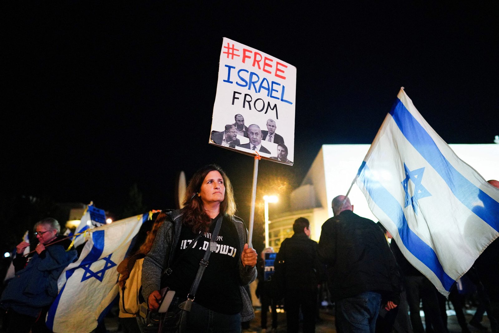 Face Of Evil Israeli Protesters Call For Early Polls To Oust PM Netanyahu