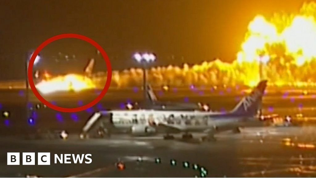 Japan Airlines: How the passenger plane burst into flames