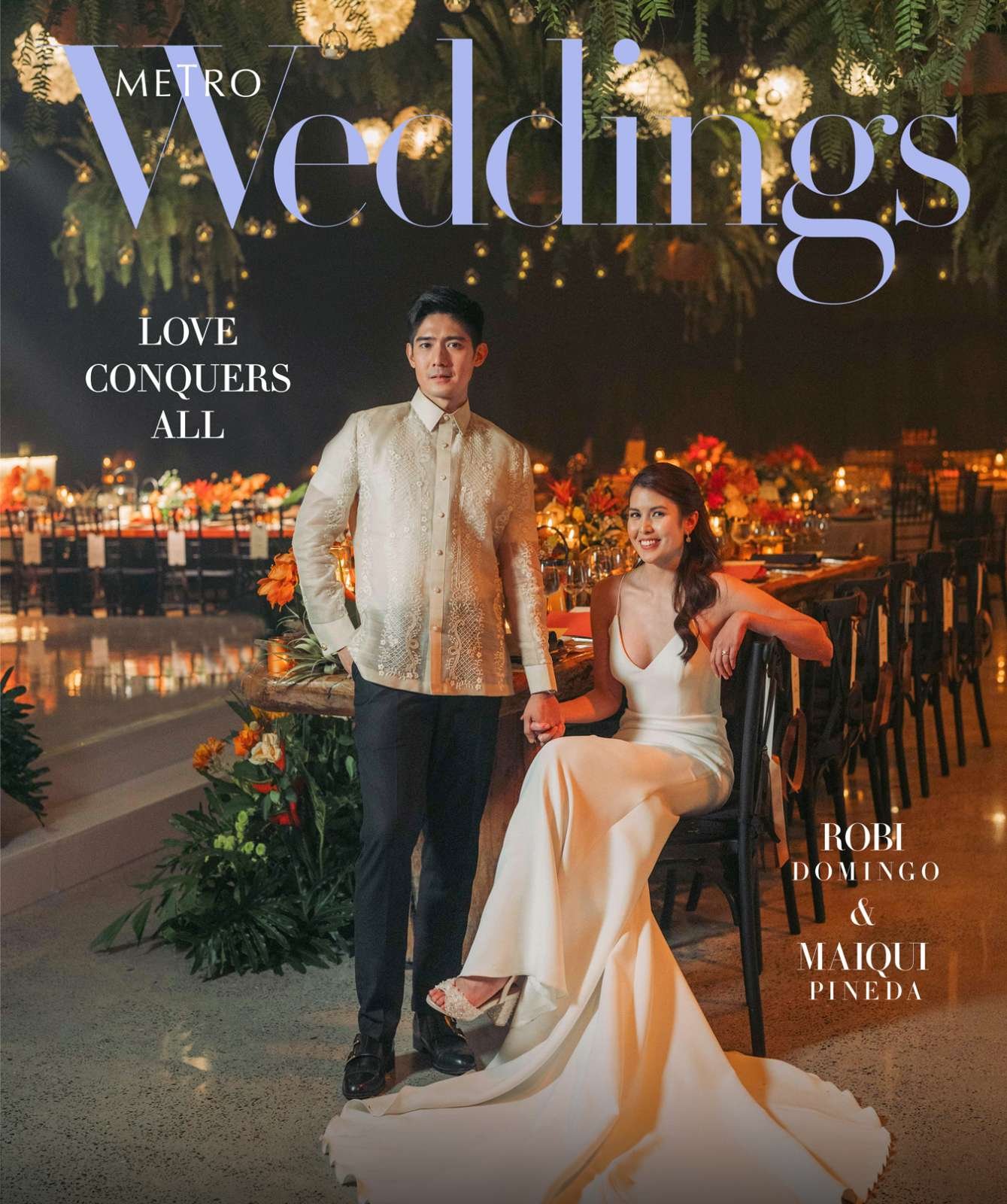 Robi Domingo and Maiqui Pineda Grace the Cover of Metro Weddings