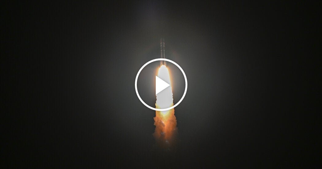 Vulcan Rocket Lifts Off a Moon Landing Mission