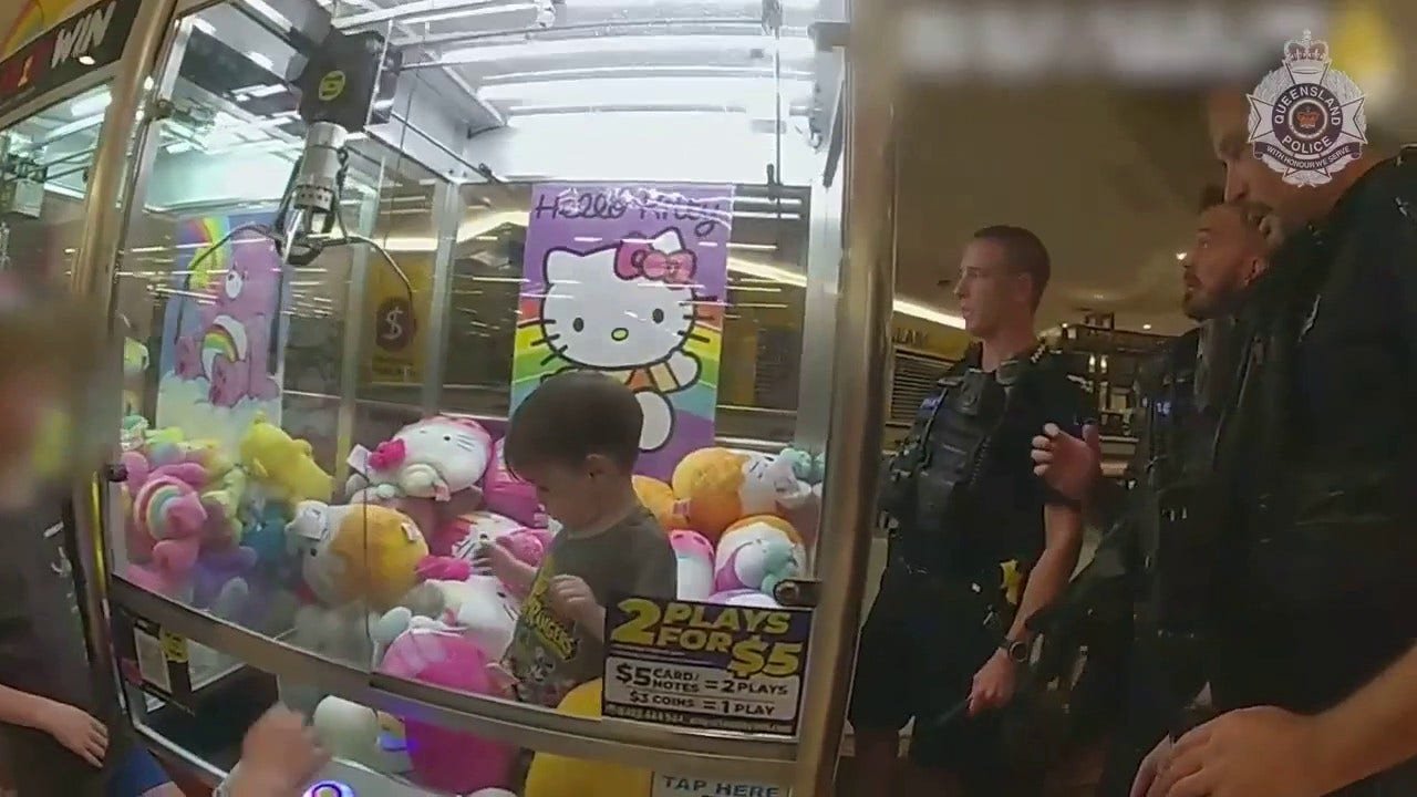 Australian police rescue 3-year-old stuck inside Hello Kitty claw machine