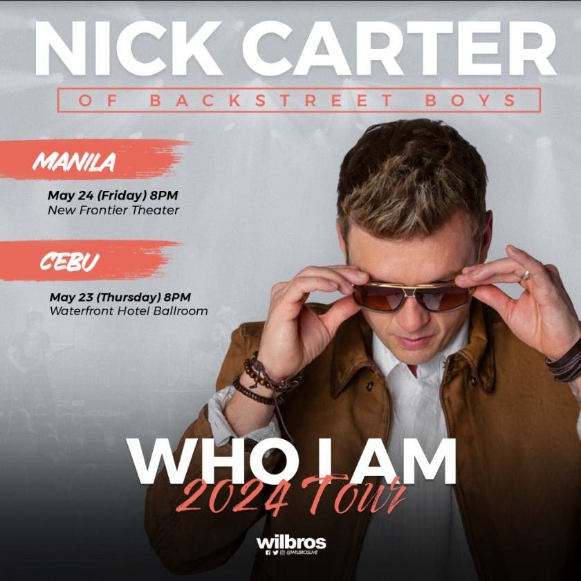 Nick Carter of Backstreet Boys Set to Perform in Manila and Cebu for Who I Am World Tour 2024