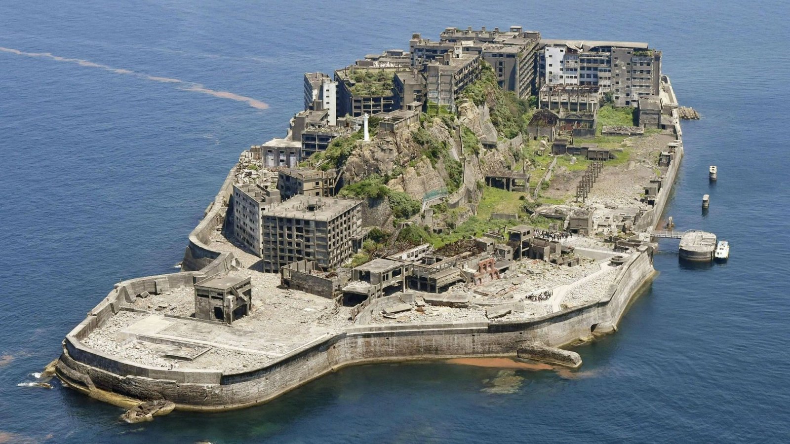 Spine chilling private island where entire city was built inside BATTLESHIP residents had 5ft of living space each