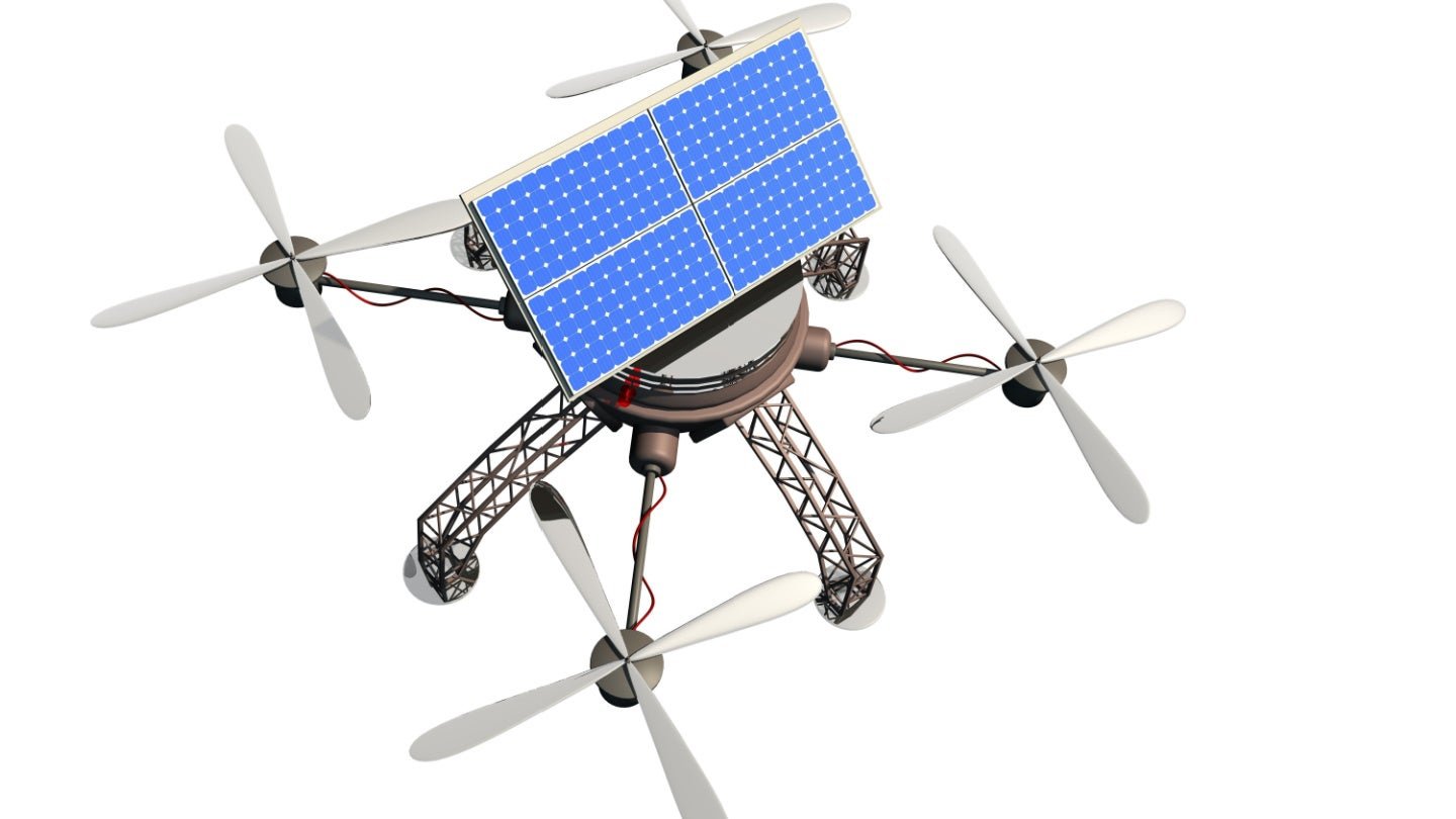 Who are the leading innovators in solar drones for the aerospace and defense industry