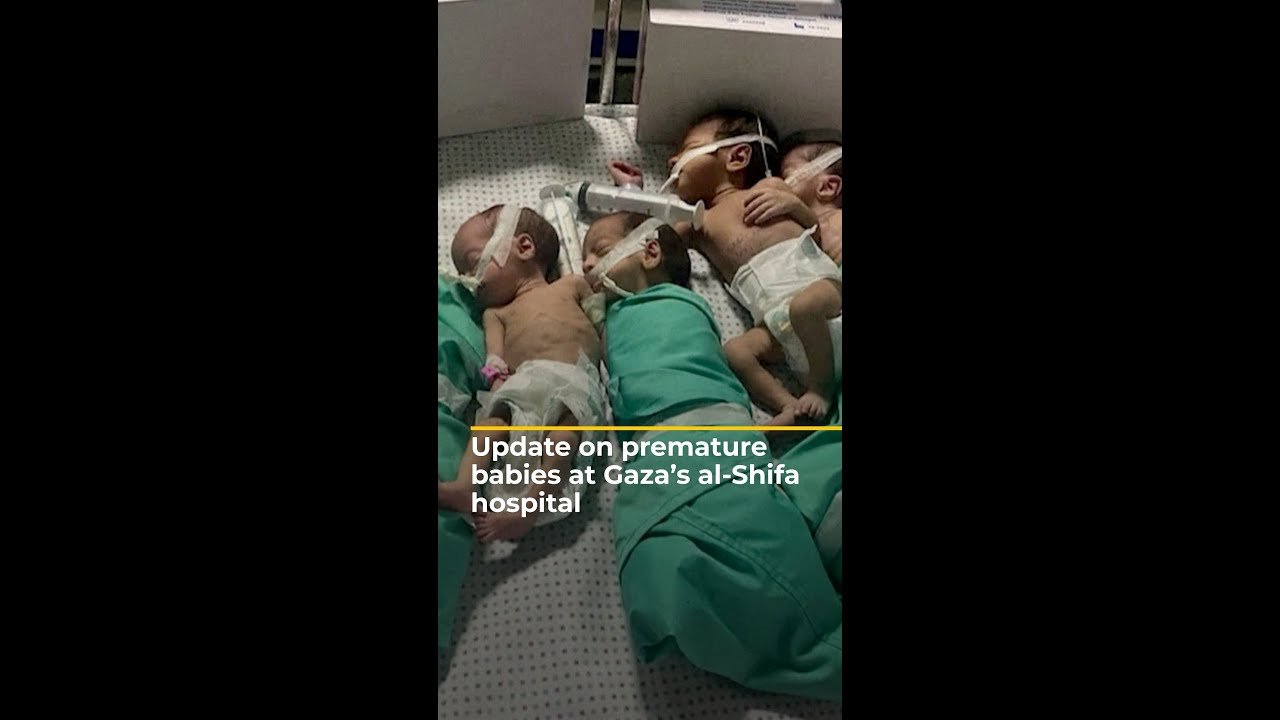 Doctors move premature babies at Gaza’s al-Shifa hospital | AJ #shorts