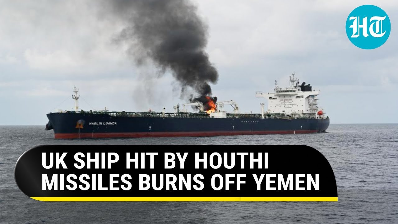On Cam: Houthi Rebels Burn British Oil Tanker With Direct Missile Hit In Gulf Of Aden