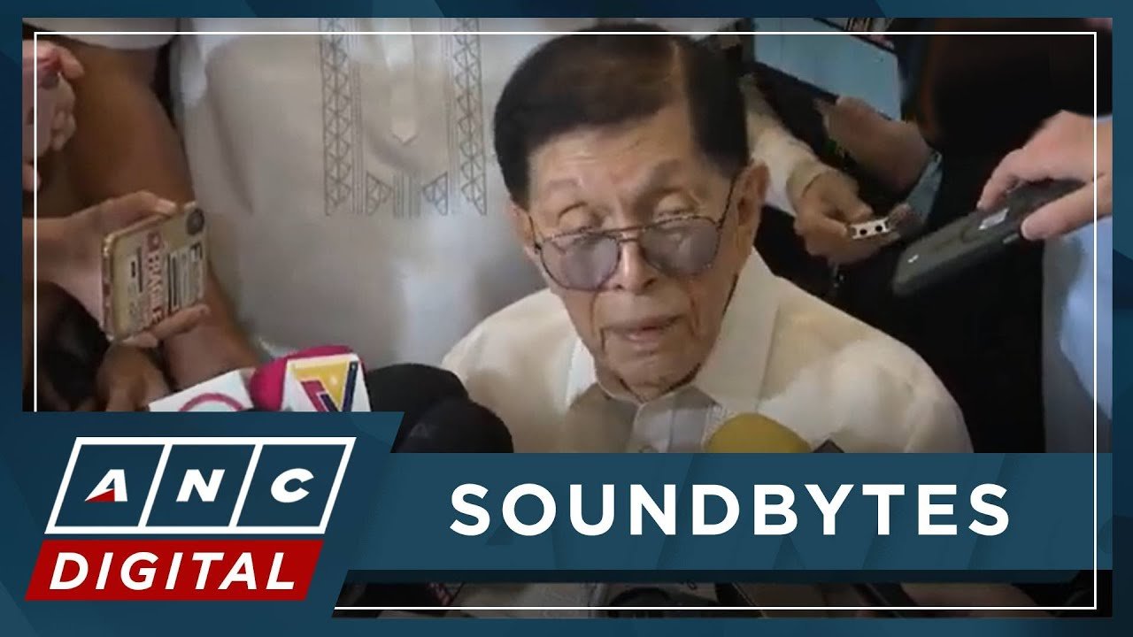 WATCH: Marcos legal counsel Juan Ponce Enrile reacts to ICC probe resumption on PH drug war |ANC