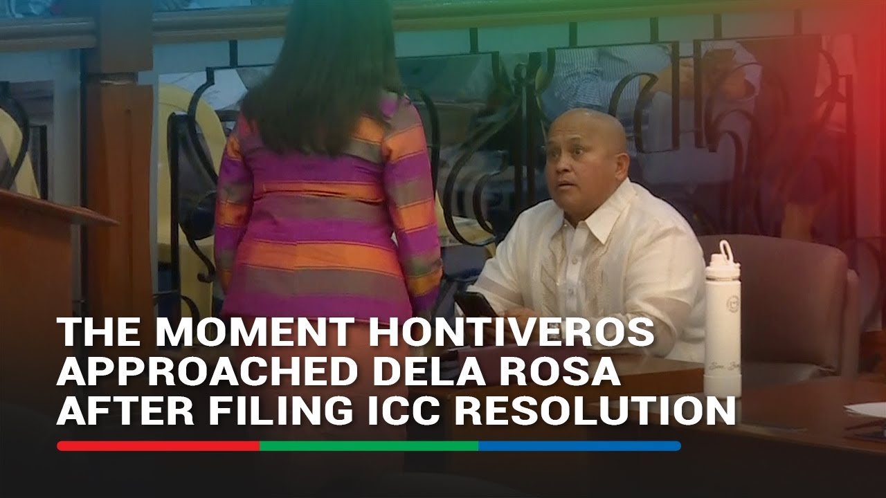The moment Hontiveros approached dela Rosa after filing ICC resolution