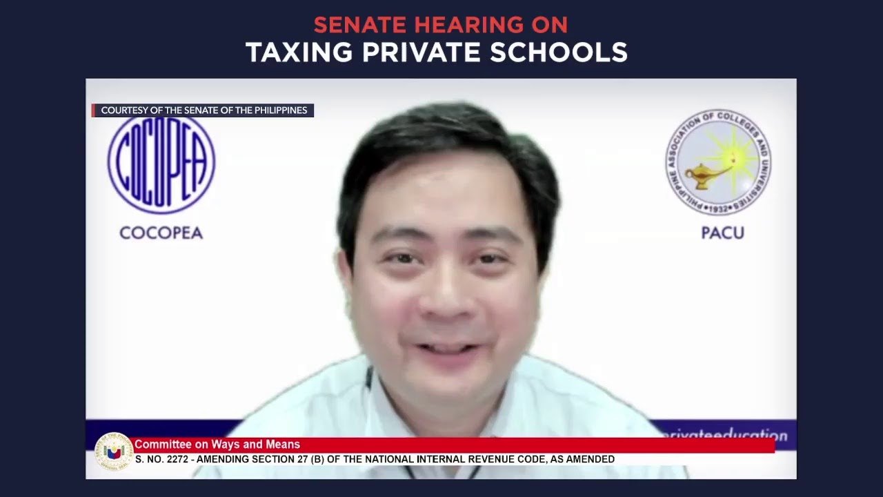 Senate of the Philippines: Hearing on taxing private schools
