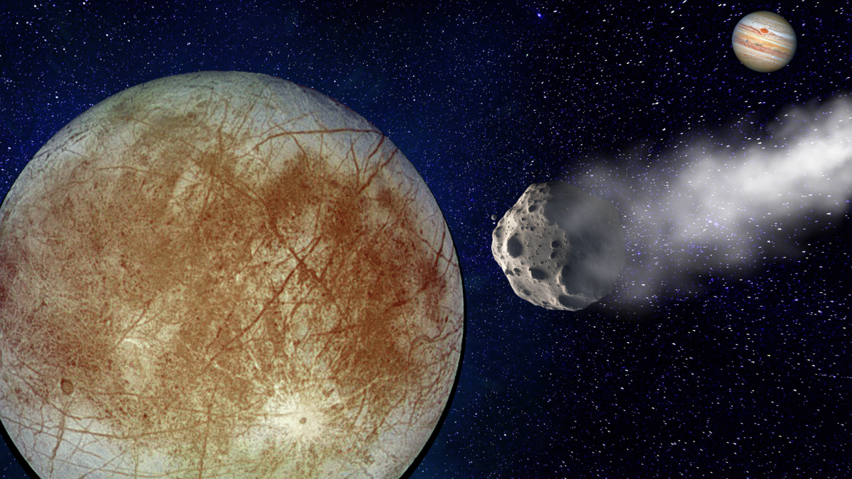 A ‘snowball fight’ may help scientists find life on Jupiter’s moon Europa