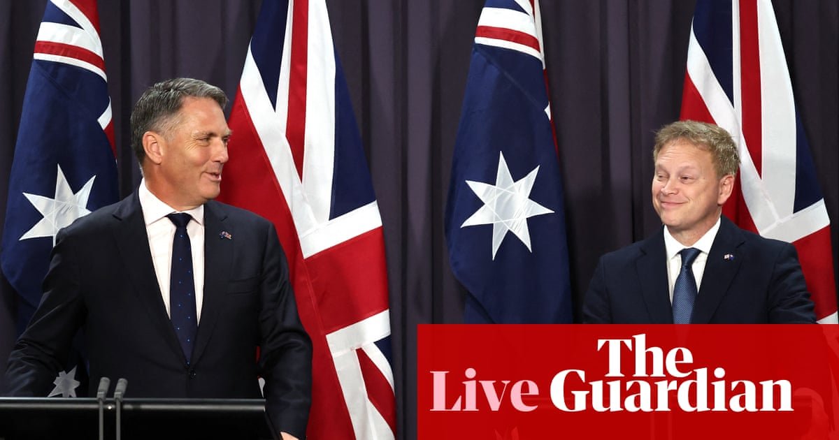 Australia politics live: Marles and UK counterpart ‘surprised’ new defence agreement not already in place; Greens MP asked to leave NSW question time | Australia news