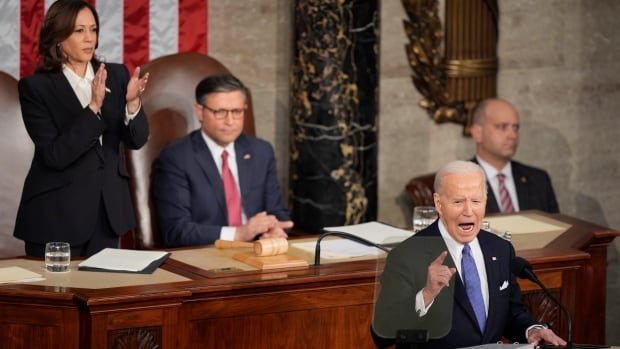 Biden touts accomplishments in feisty state of the union as he bids for 2nd White House term