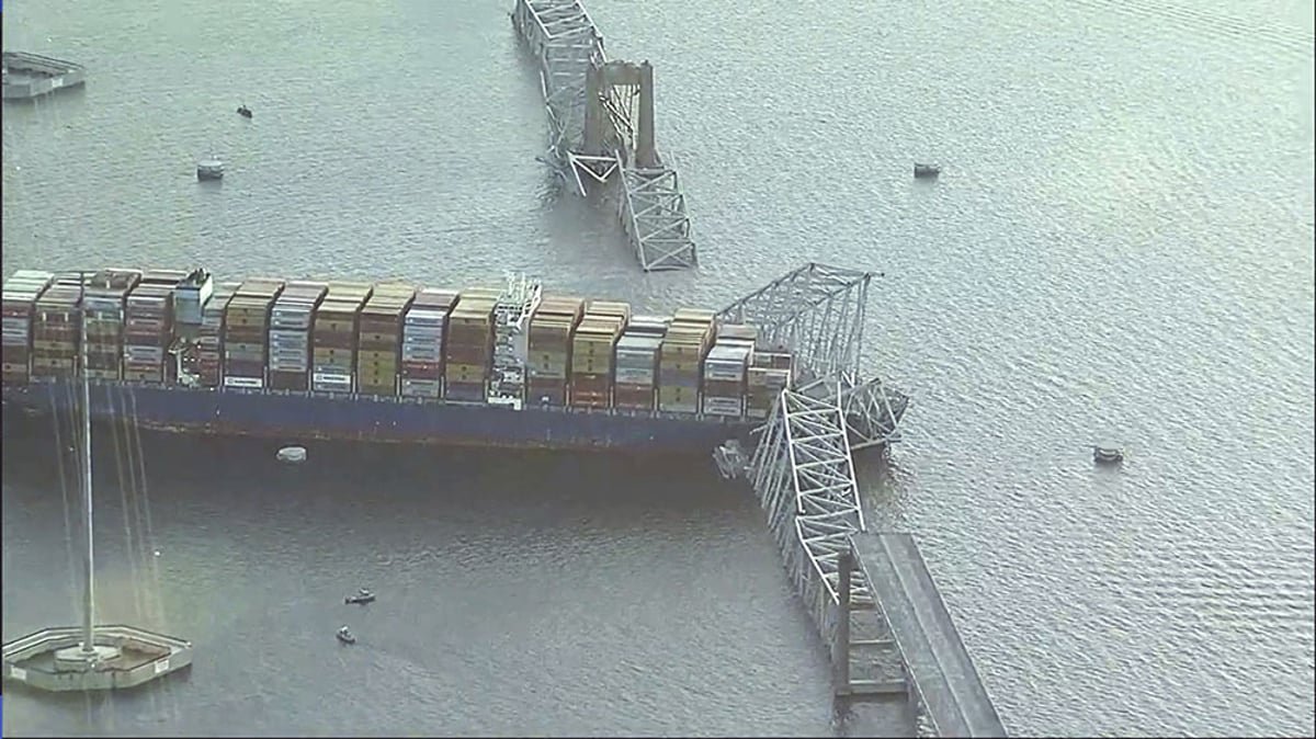 Cargo ship lost power and issued mayday before hitting Baltimore’s bridge, governor says
