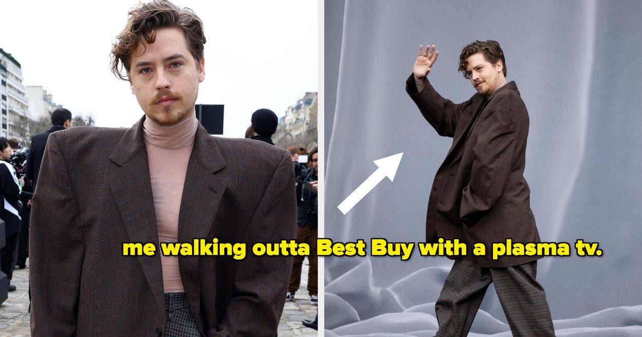 Cole Sprouse's Wildly Oversized Blazer At Paris Fashion Week Has Now Become A Hilarious Meme