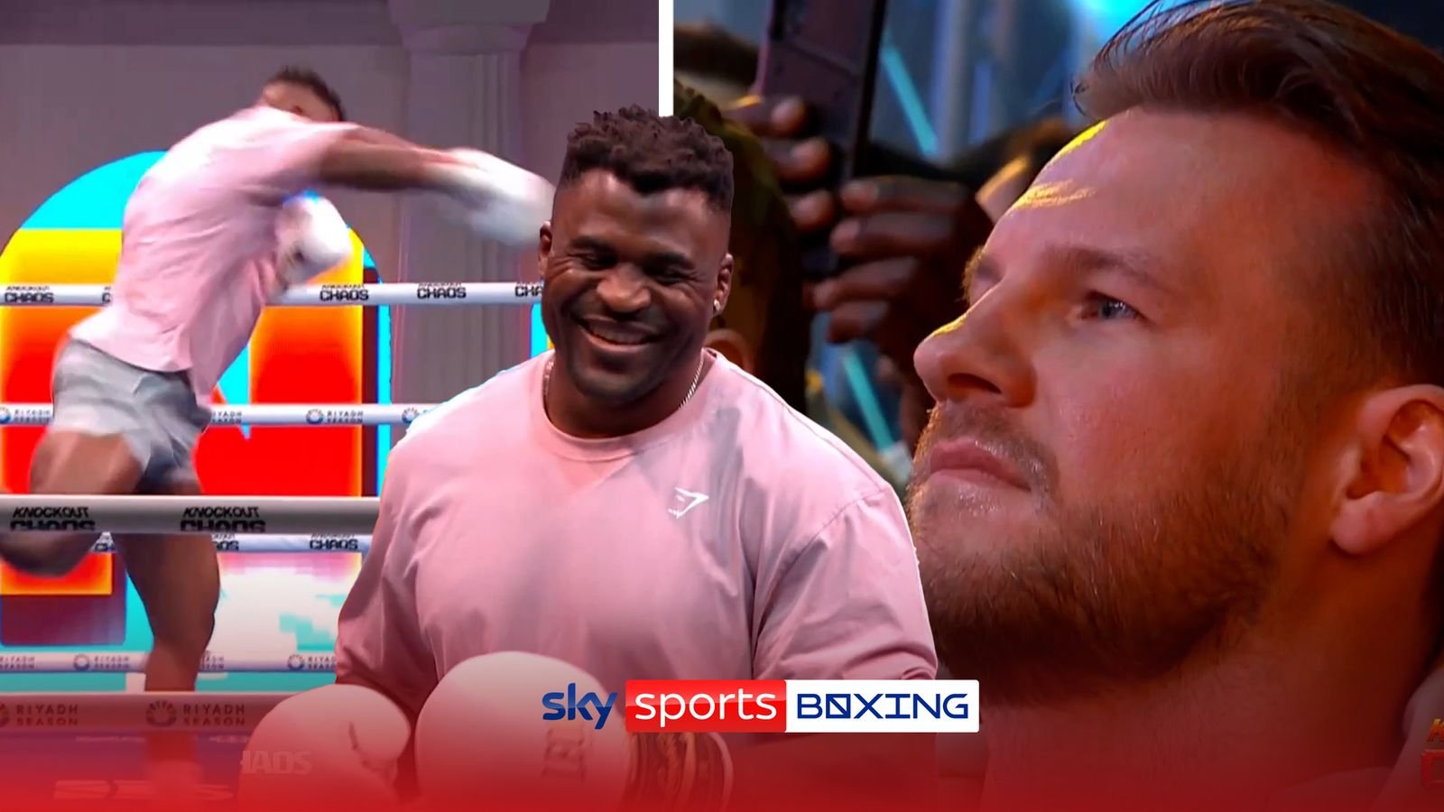 First glance! Ngannou shows off 'superman' punch as AJ's trainer watches on