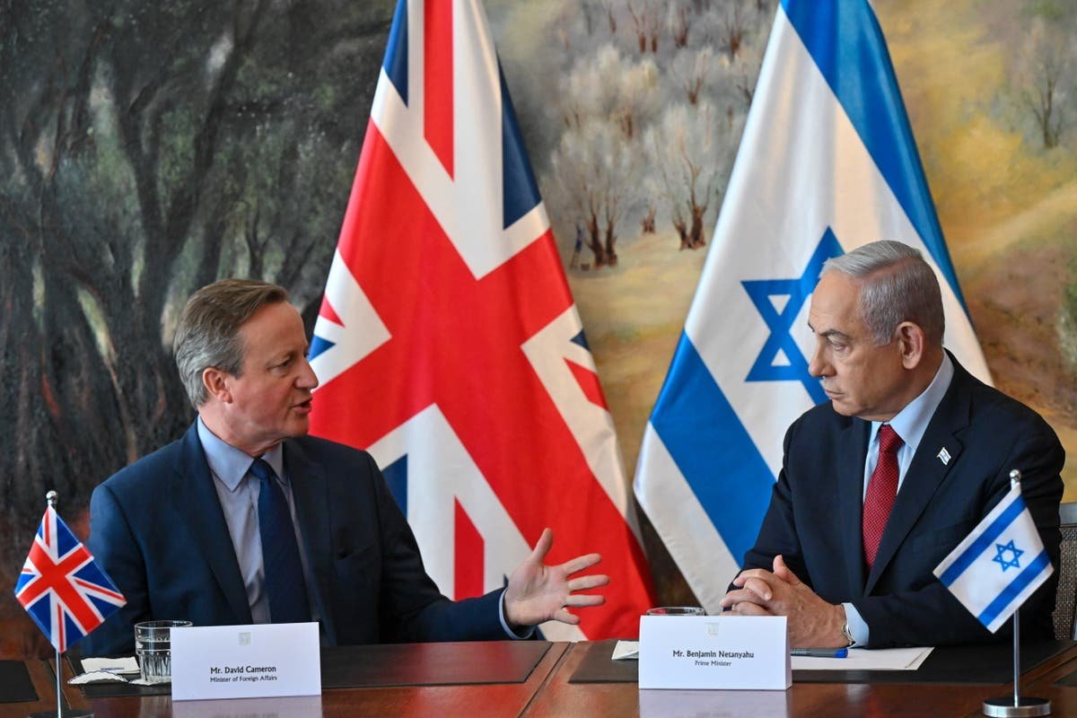 Foreign secretary David Cameron warns of ‘arms embargo’ to Israel as international pressure mounts