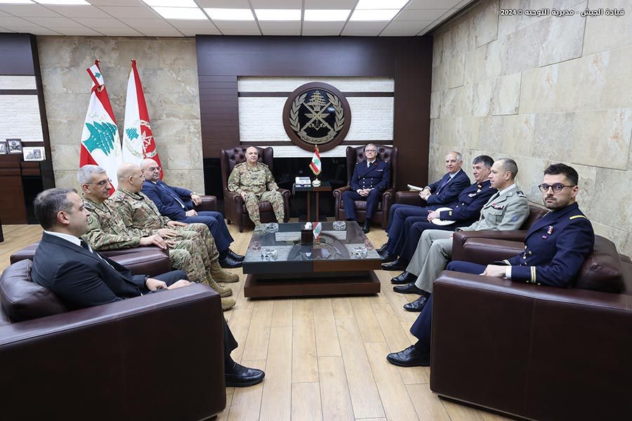 General Aoun receives the Director General of the French Armed Forces Health Service in the presence of the French Ambassador, and the signing of a cooperation protocol between the Lebanese and French armies