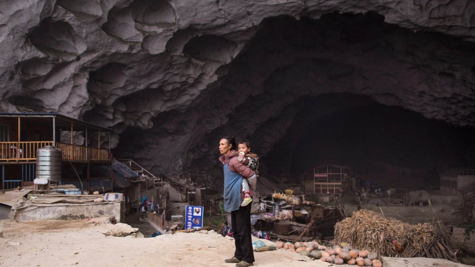 Inside home of the last cave people where entire town is hidden in giant 750ft deep chasm and residents refuse to move