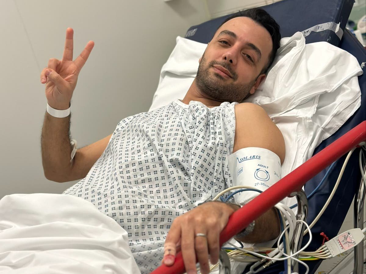 Iranian TV journalist Pouria Zeraati posts update from hospital after being stabbed outside London home as counter terror police investigate
