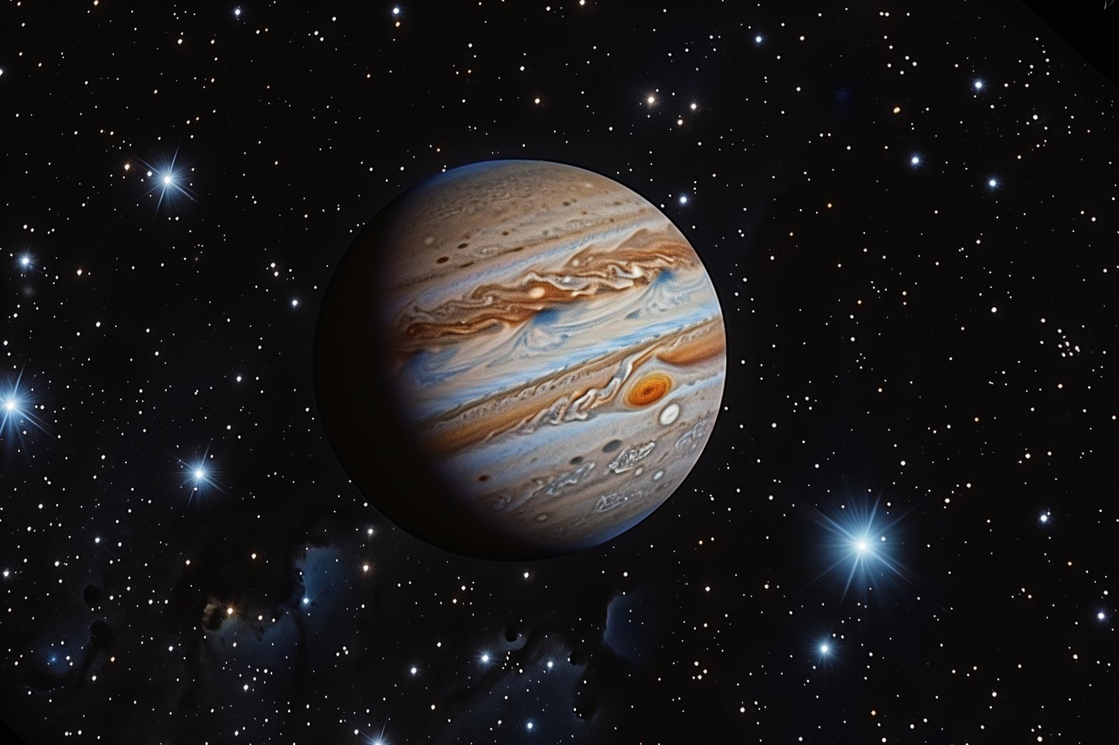 Jupiter Plows Through the Pleiades