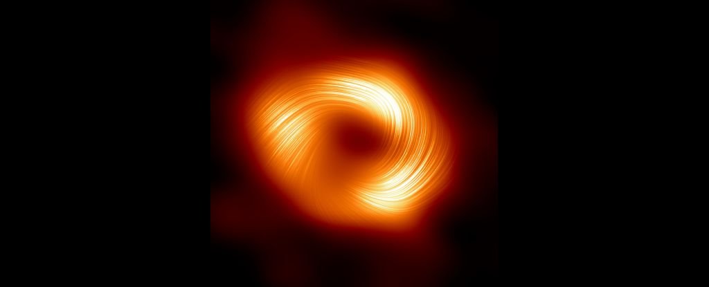 Magnetic Fingerprints of The Milky Ways Black Hole Revealed in Stunning Image ScienceAlert