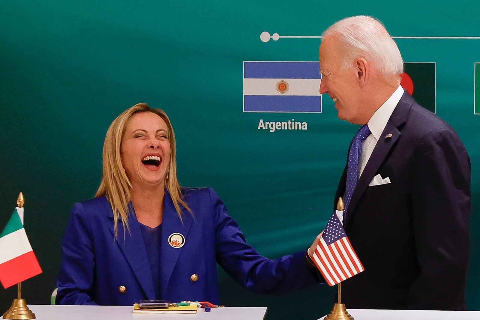 Melonis shift from anti globalist to pro Europe Biden buddy infuriates base Will not vote for her anymore