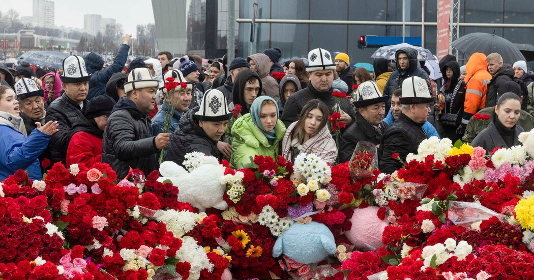 Russians Mourn People Killed in Terrorist Concert Hall Attack