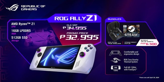 Score Over PHP 6,500 in Bundles Plus PHP 2,000 Off Your New ROG Ally Z1!