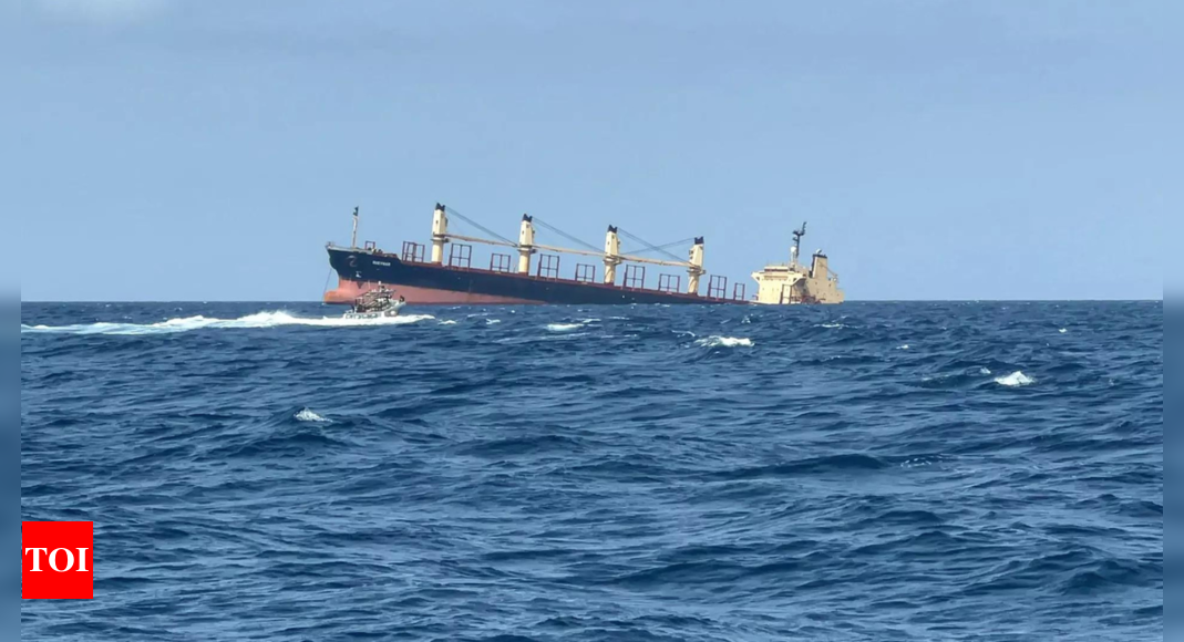 Ship earlier attacked by Yemens Houthi rebels sinks in the Red Sea