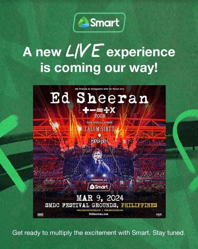 Smart Brings Fans Closer to Ed Sheeran Through Exclusive Ticket Redemption Promo