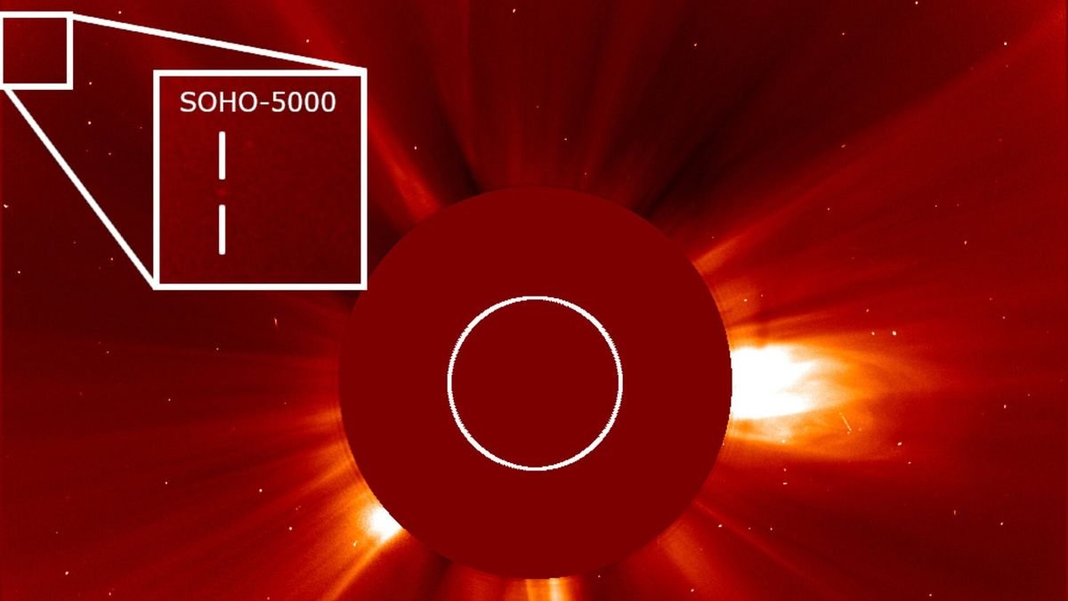 Solar spacecraft ‘SOHO’ discovers its 5,000th comet