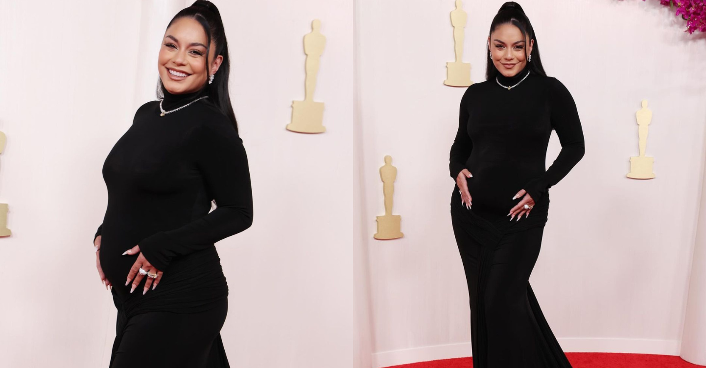 Vanessa Hudgens Makes Surprise Pregnancy Announcement on 2024 Oscars Red Carpet