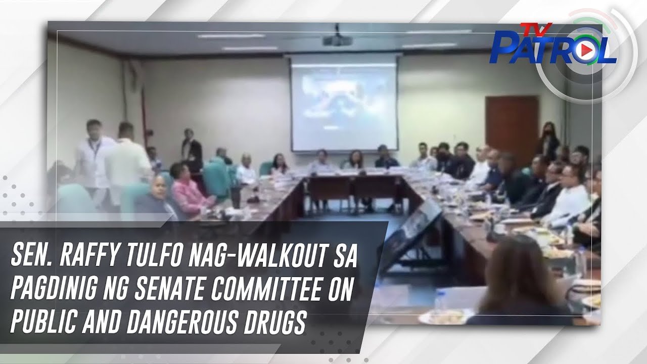 Sen. Raffy Tulfo nag-walkout sa pagdinig ng Senate Committee on Public and Dangerous Drugs