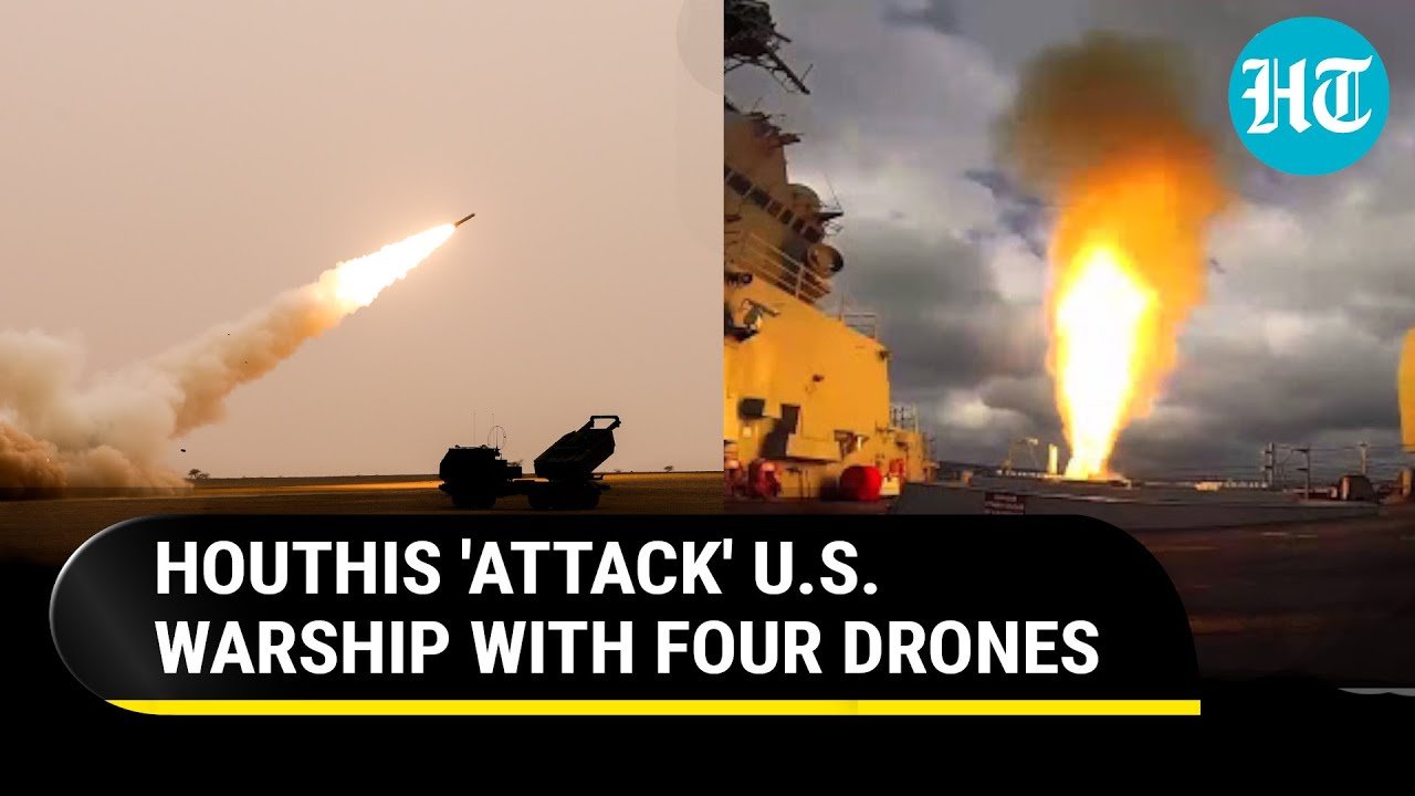 Houthis Clash With U.S. Forces In Red Sea; Fire Four Drones Towards American Warship | Details