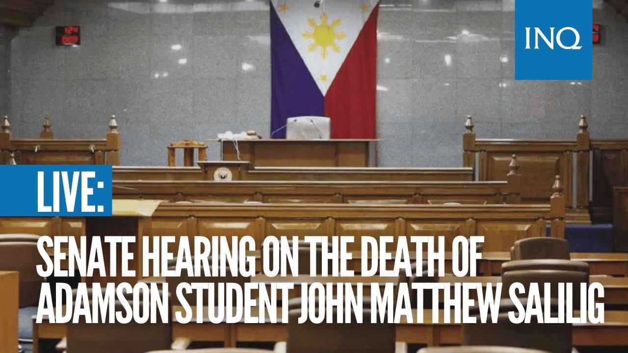 Senate hearing on the death of Adamson student John Matthew Salilig