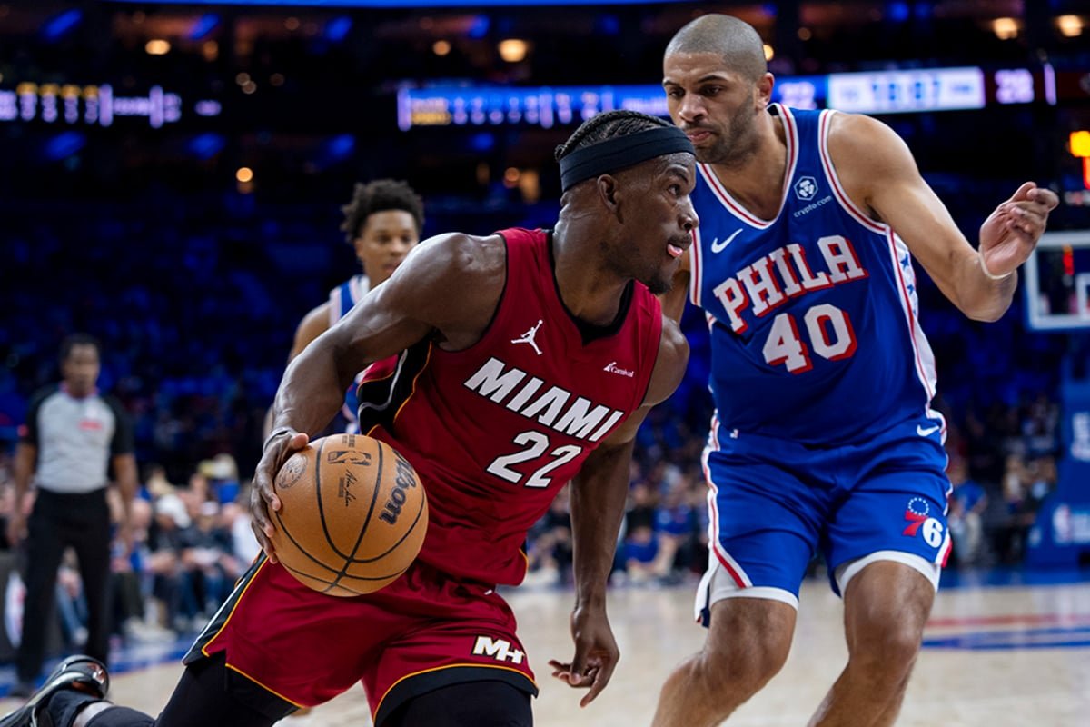 76ers beat Heat 105 104 in play in to earn No 7 seed