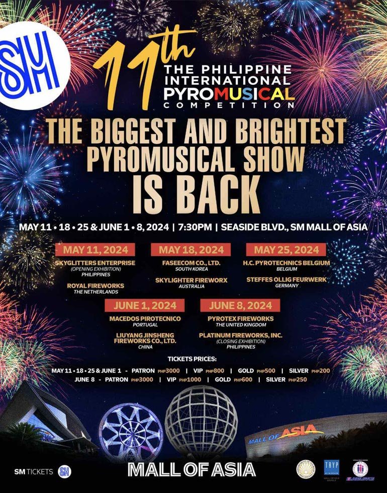 A decades worth of excitement The 11th Philippine International Pyromusical Competition reignites at SM Mall of Asia