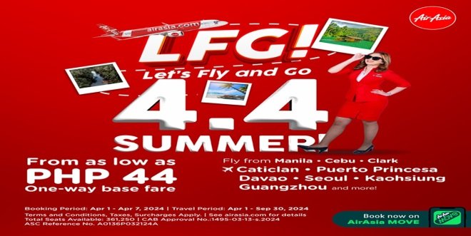 AirAsia Philippines Launches ‘Let’s Fly & Go’ Summer Campaign Alongside 4.4 Summer Sale